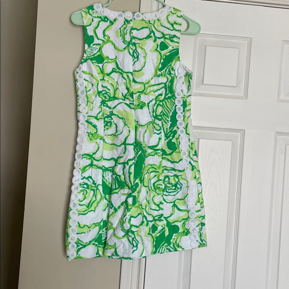 Lilly Pulitzer Green and White Mila Shift Dress - Picture 3 of 3